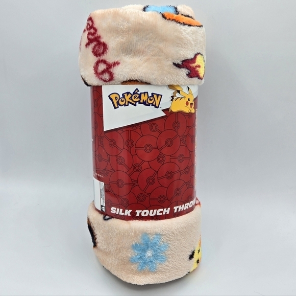 Pokemon Silk Touch Throw Blanket Pink - Picture 7 of 7